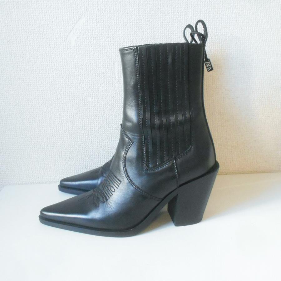 ZARA（ザラ） ブーツ 36 レディース 黒 : リサイクルマーケットママ