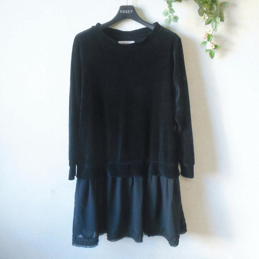 PINK HOUSEブラックワンピーススーツ リボン付き PINK HOUSE ピンク  