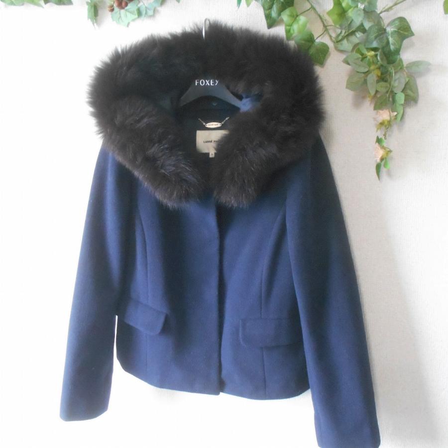 レッセパッセ LAISSE PASSE コート 38 レディース フード フォックス 