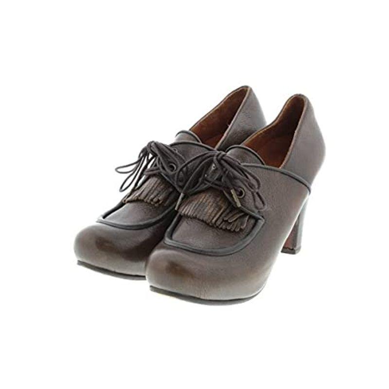 宅配便配送 チエ Mihara Chie ミハラ 中古 38 24 5cm位 茶系 レディース ブーティ シューズ