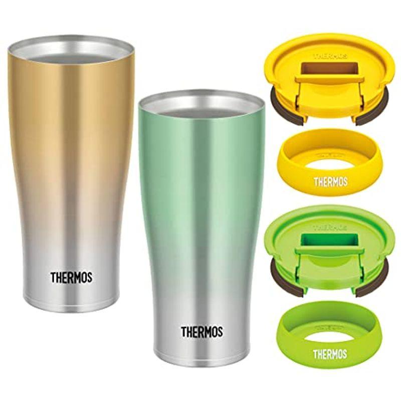 キッチン、台所用品 エッセンシャルコンフォート THERMOS サーモス 真空断熱タンブラー(420ml) ゴールドフェード(GD-FD)・グリーン フェード(G-FD)&専用フタ(イエロー DQA0ZFuLPv サーモス(THERMOS) 真空断熱タンブラー 420ml ピンクフェード JDE-421C P-FD 1個