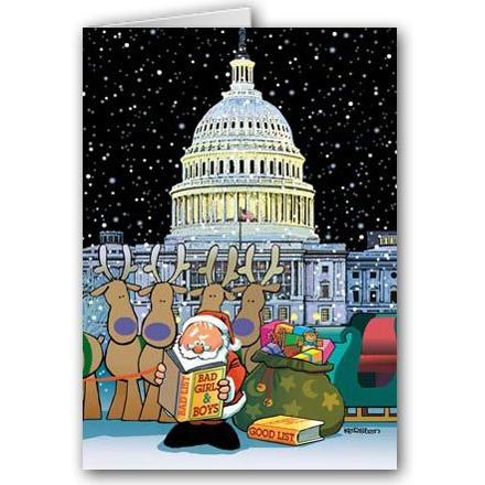 面白いクリスマスカード カード18枚 封筒 ワシントン Dc 政治 素晴らしい
