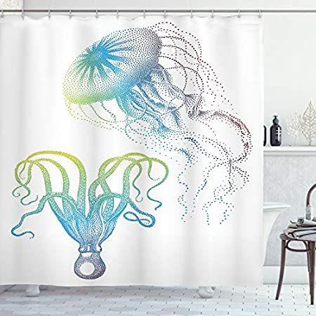 Ambesonne バスルーム B01ibpdee4ならショッピング ランキングや口コミも豊富なネット通販 更にお得なpaypay残高も スマホアプリも充実で毎日どこからでも気になる商品をその場でお求めいただけます 家具 インテリア オクトパス デココレクション アート タコとクラゲ