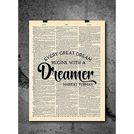 【お取り寄せ】 Tubman Harriet - P Art Dictionary - Dreamer A With Begins Dream Great Every ポスター