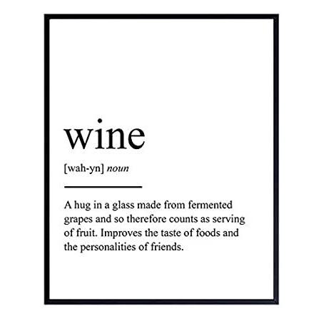 人気アイテム Art Typography Definition Wine Print Contemporary Poster Art Wall Funny ポスター