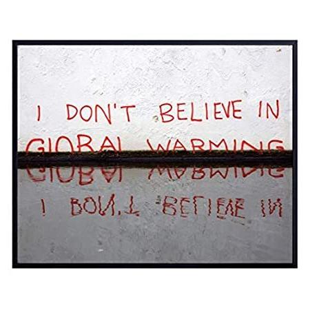 Banksy Climate Change Graffiti - Edgy Urban Street Art Decor - 8x10 Wall Ar