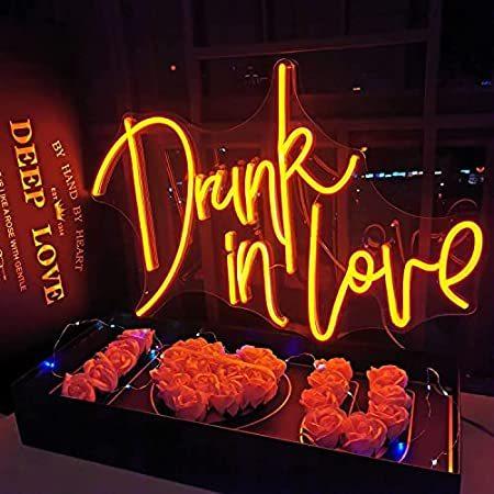 ふるさと納税 Neon Custom love in Drunk FARNEW Sign fo Sign Neon Wedding Decorations Wall 店舗ディスプレイ