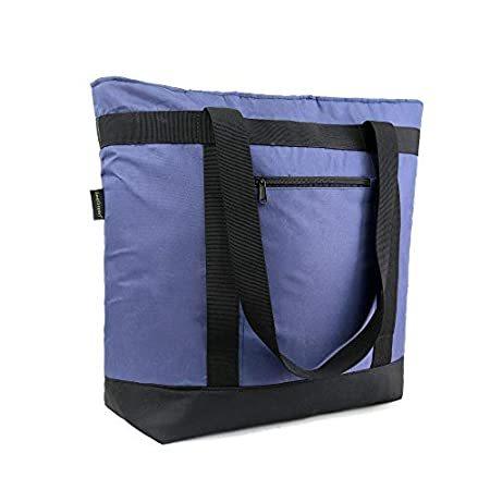 【お買い得！】 BeeGreen Navy Blue Insulated Cooler Bag with Handles Oversized Sturdy Leakp エコ、折りたたみバッグ