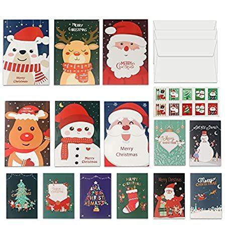 感謝価格 Sazfli クリスマスカードセット 14パック メリークリスマスグリーティングカード 封筒付き サイズ4 X 6インチ 3 4 X 5インチ 絵手紙 カード紙 Oroagri Eu