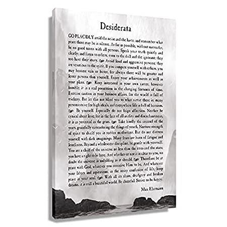 気に入って購入 Desiderata ポエム インスピレーションウォールアート ポスター ポジティブな引用 壁装飾 キャンバスプリント アートペインティング ピクチャ オンラインストアを販売する Www Gotomurano Com