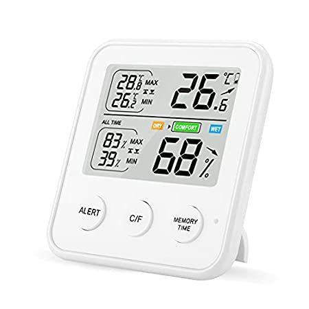 Black+White Temperature Gauge 2PCS Humidity Monitor Digital Hygrometer 
