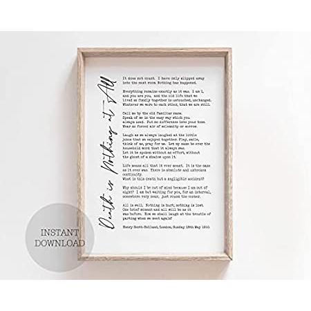 【メーカー直送】 Farmhouse Death is Nothing at All Henry Scott Holland Poetry Quotes Wall Ar ポスター 【メーカー直送】 Farmhouse Death is Nothing at All Henry Scott Holland Poetry Quotes Wall Ar ポスター
