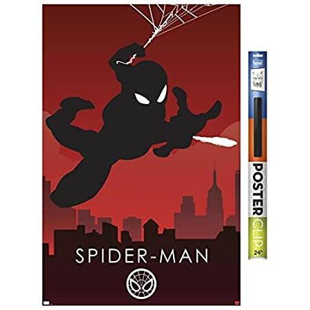 人気ブランドの Marvel Poster Wall Spider-Man - Silhouette Heroic ポスター