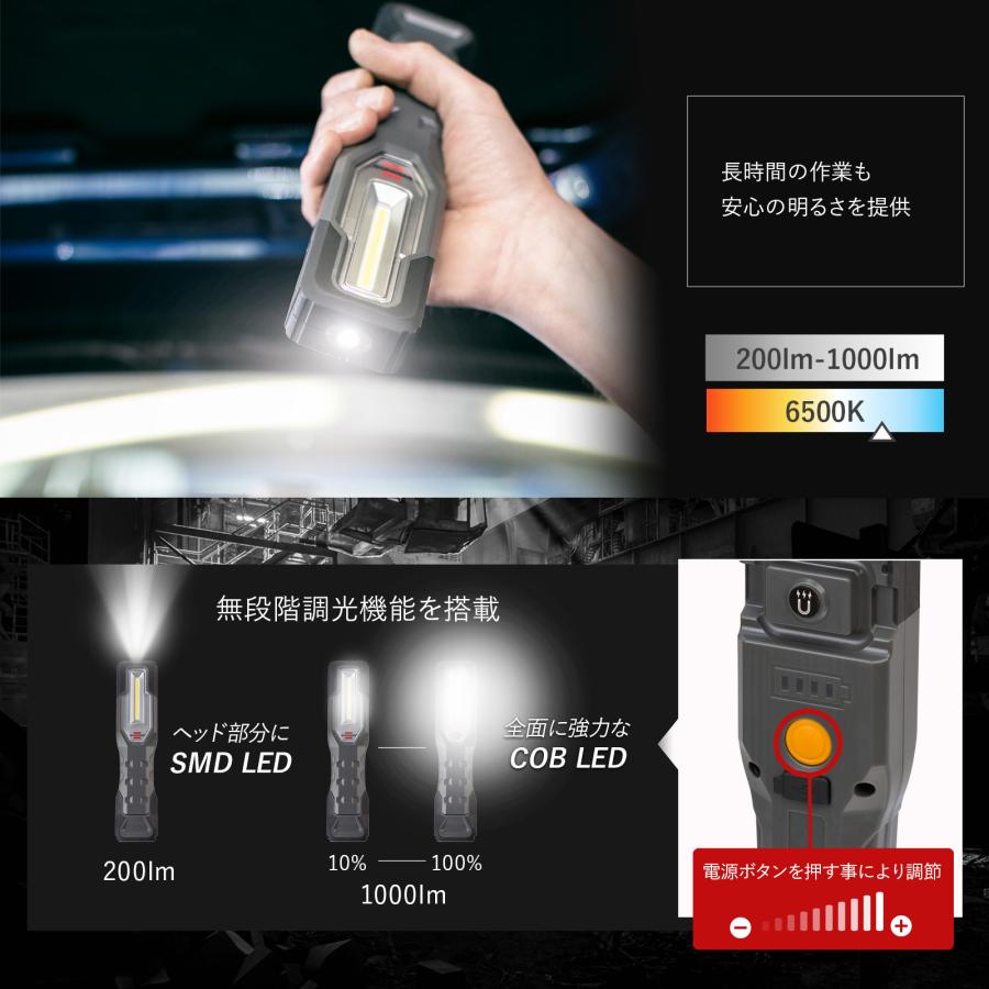 Brennenstuhl ブレンネンストゥール LEDライト 充電式 照明 屋外 usb 懐中電灯 ハンディライト 防災 強力 最強 防水 マグネット 作業灯 タイプc 車 アウトドア_2