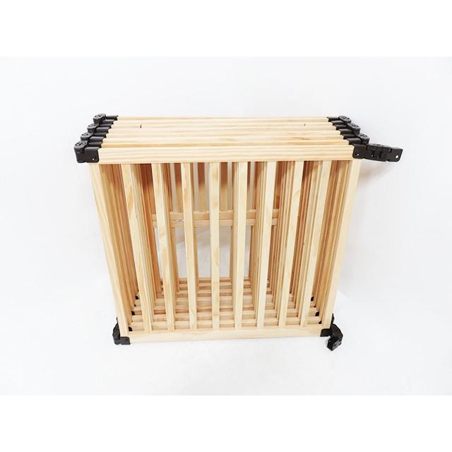 中古】日本育児 たためる木製サークル フレックス 8枚セット