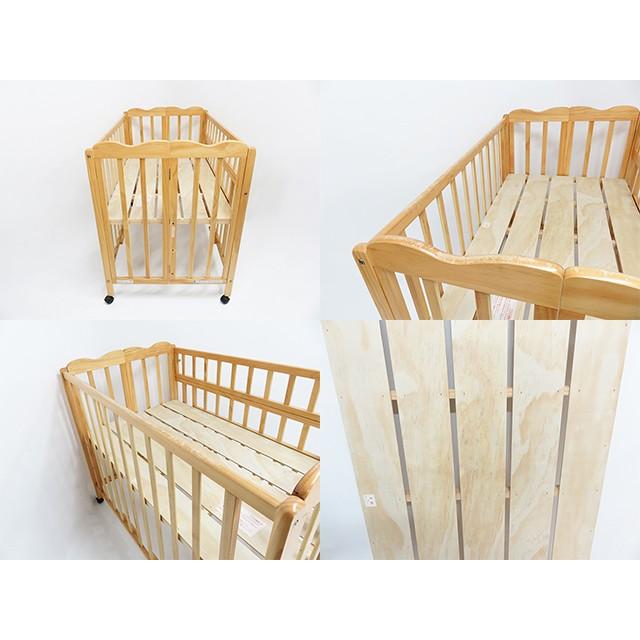 大和屋Yamatoya 折りたたみベビーベッドFL(ベッドガード付き)