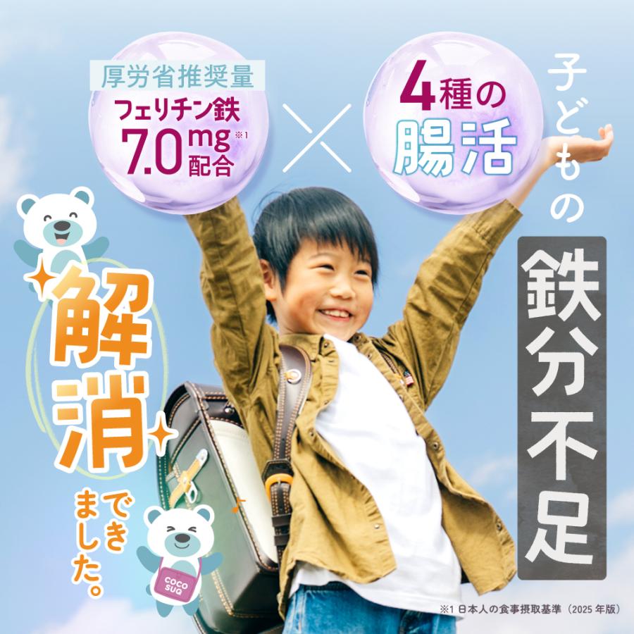ママセレクト ここすく鉄分ジュニア【まとめ割2箱セット】フェリチン鉄