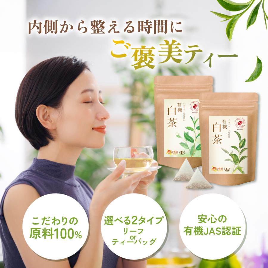 有機白茶 1.5g×20包  ティーバッグ  温活農園 公式 | 水出し ホワイトティー 有機JAS認証 ネパール産 ポリフェノール ビタミンC お茶 | 温活農園 | 02