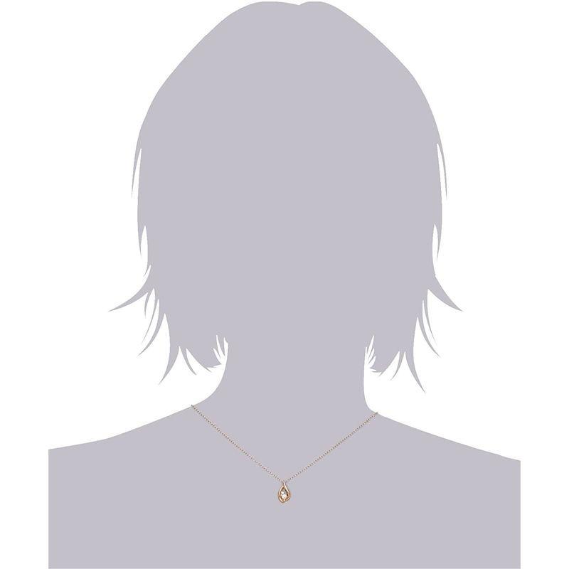 キャーロ ディ ディアマンテ CHIARO DI DIAMANTE K10ピンクゴールド×ダイヤモンド ティアドロップ(雫型)ペンダントネッ ディ ディアマンテ CHIARO DI DIAMANTE K10ピンクゴールド×ダイヤモンド ティアドロップ 雫型 ペンダントネッ