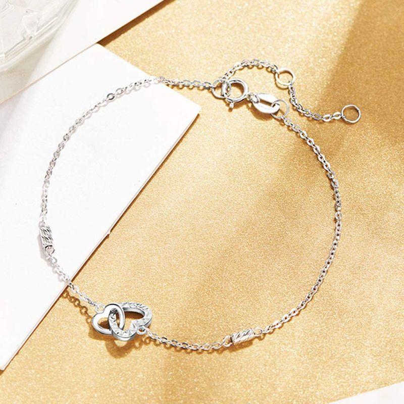 FANCIME PT950 プラチナ ブレスレットレディース Amazon | FANCIME プラチナ ダブルループ ブレスレット レディース