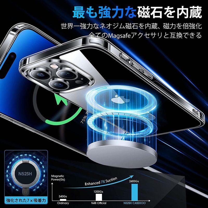 例のない・リング・スタンド一体CASEKOO iPhone 14 Pro ケース Magsafe