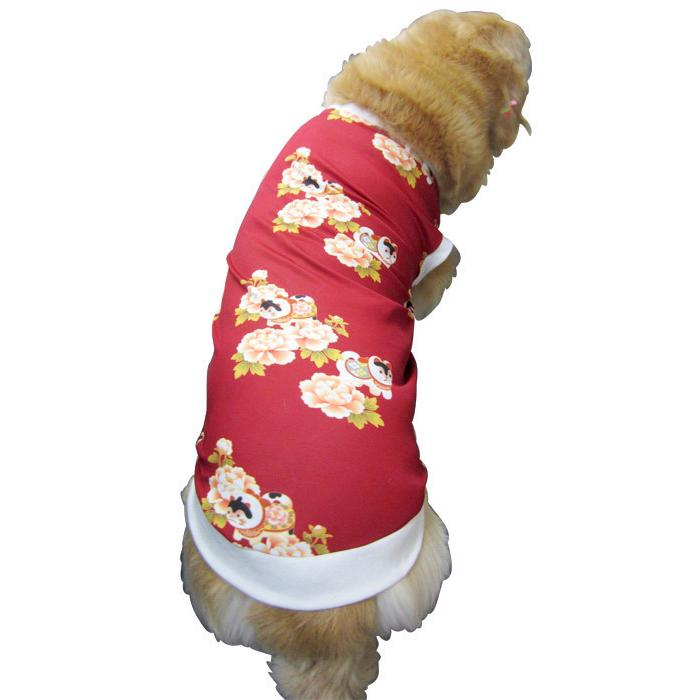 犬服 ドッグウェア 犬のタンクトップ 2.5Lサイズ（大型犬）狛犬 DOGタンクトップ オリジナルプリント 寿 お正月 晴れの日 メール便で送料無料（代引き不可）｜mamav｜06