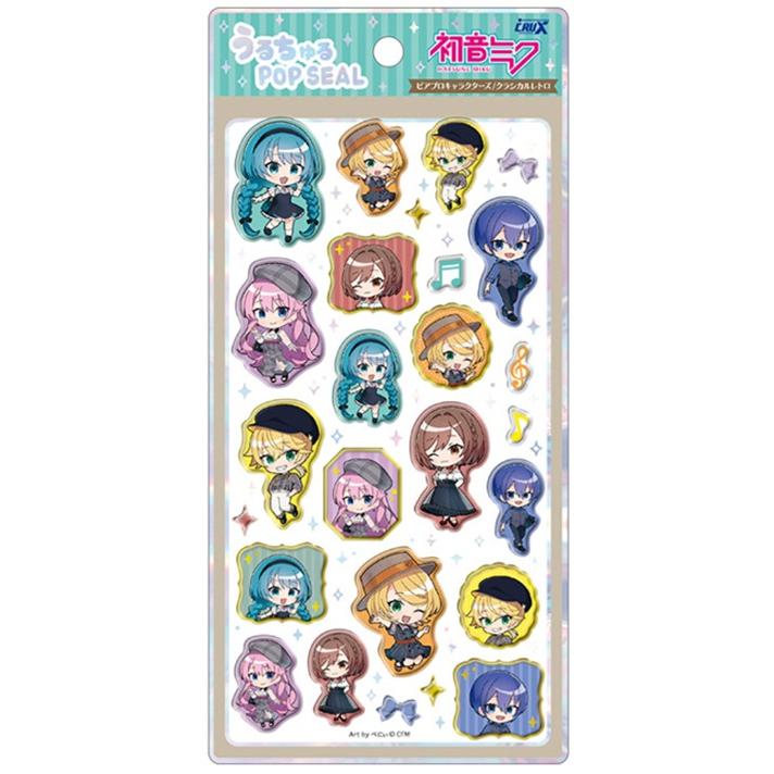 正規品　ドロップシール　うるちゅるシール19点 CRUX（クラックス） シール 初音ミク うるちゅる ポップシール