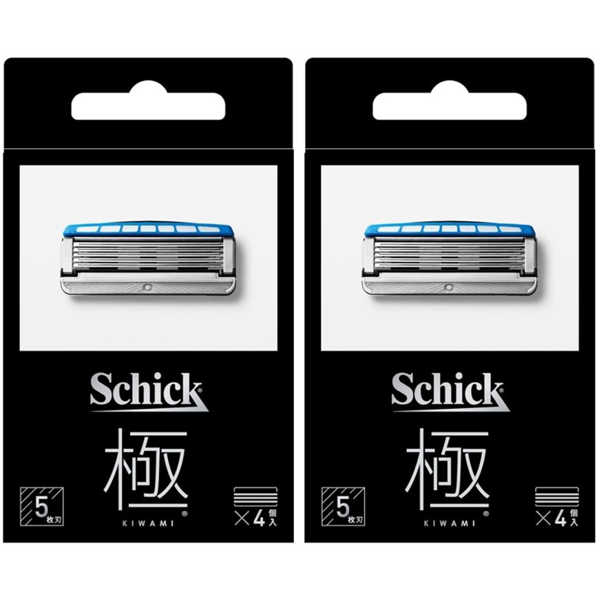 schick（シック） 髭剃り カミソリ 極 KIWAMI 5枚刃 替刃 4コ入 2個