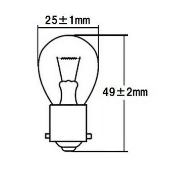 自動車用バルブ S25 BA15s 30V25W シングル クリアー 1個単位販売ページ [返品交換不可] 白熱灯 電球 シグナルランプ｜mamedenkyu｜02