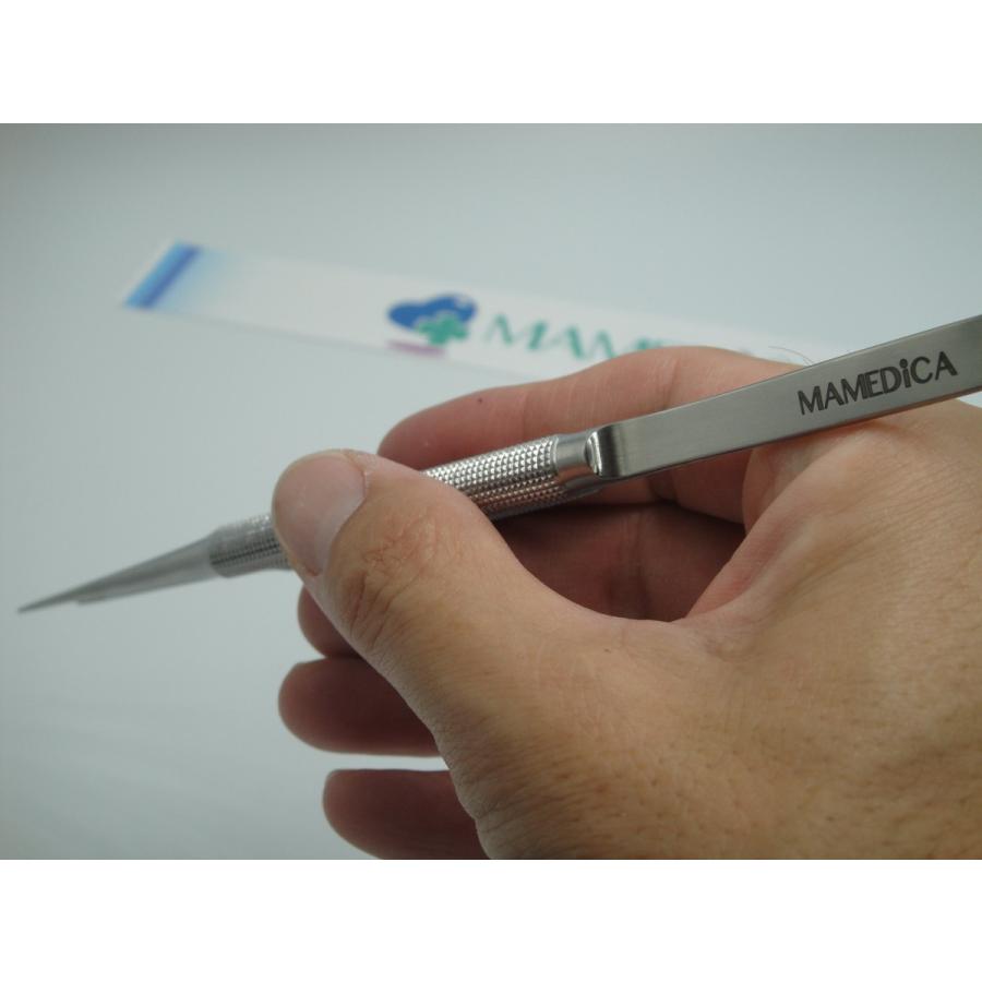 MDRTピンバッチ未使用 上品なラウンド型 マイクロピンセット：マイクロセッシ ラウンドハンドル TCダスト 18.0