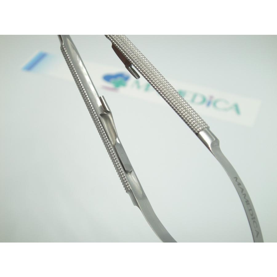 マイクロ持針器：ヤコブソン持針器 ラウンドハンドル 直 TCダスト 18.0cm 