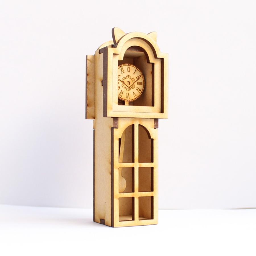 12分の1スケール 振り子時計 完成品 ドールハウス : まめまめ工房