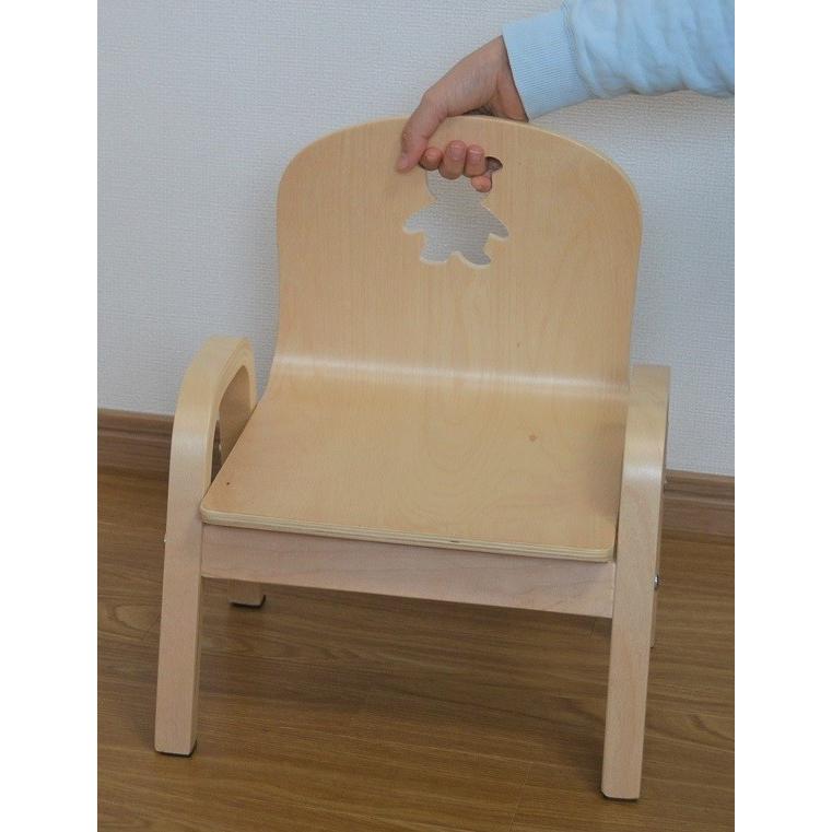木製キッズチェア 組立済 クマのくり抜き 1脚 : マメンチ - 通販