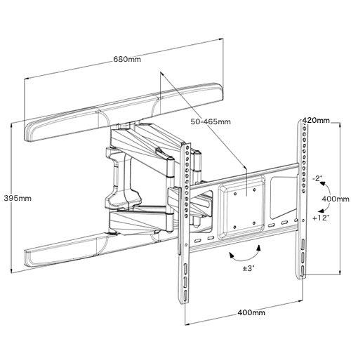 2021特集スタープラチナ TVSADVA126LW テレビ壁掛け金具 Mサイズ