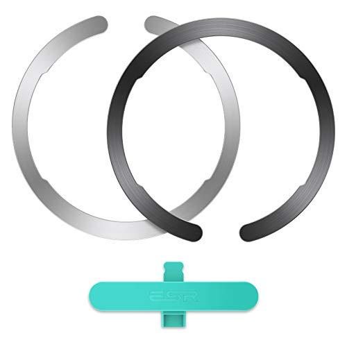 ESR magsafe リング マグセーフ シール 強力吸着 マグネットリング 磁気ワイヤレス充電対応キット 超薄型 MagSafe対応メタルリ | 