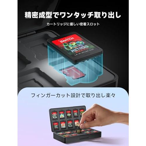 Switch 2対応 JSAUX ゲームカードケース｜ゲームカード40枚＋Micro