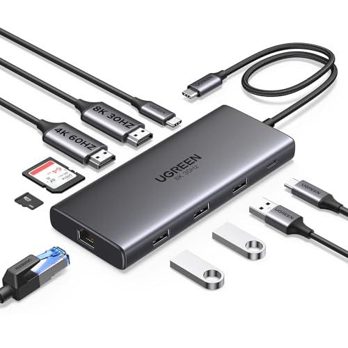 10 in 1 USB Cドッキングステーション USB Cハブ 二つHDMI Amazon