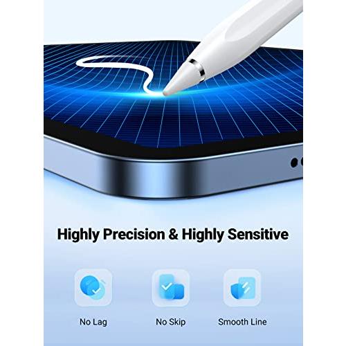 UGREEN タッチペン iPad ペンシル Bluetooth対応 急速充電 12時間継続使用 高感度 傾き感知 磁気吸着 誤作動防止機能 ユ｜mamesmile｜03