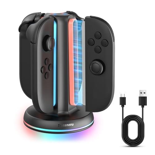 乾湿両用コードレススティッククリーナー本体2台+ 充電器1台 TRANSNOVO Switch 2 ジョイコン用 充電器 スイッチ2用 4 in 1 急速充電