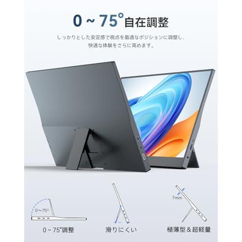 EVICIV モバイルモニター 15.6インチ FHD 1920×1080 モバイル