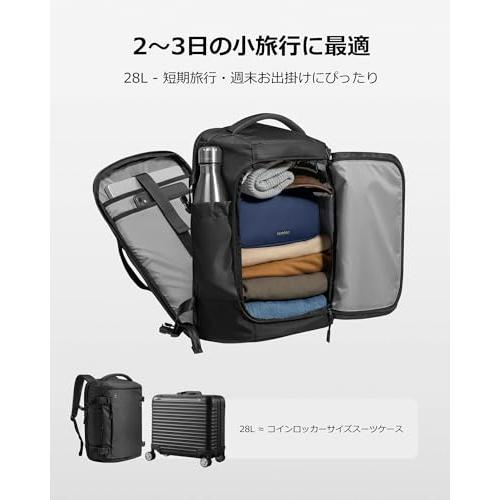 【新着商品】旅行 リュック 28L 機内持ち込み ビジネス バックパック 旅行バ tomtoc] 旅行 リュック 28L 機内持ち込み ビジネス バックパック 旅行