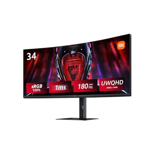Xiaomi 曲面 ゲーミングモニター G34WQi 34インチ UWQHD超ワイドスクリーン180Hz MPRT1ms 3440x1440 1（Yahoo!・mamesmile）