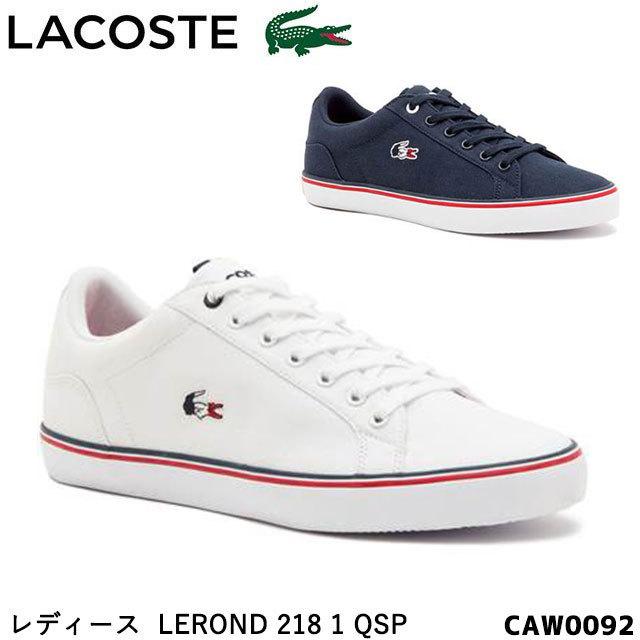 送料無料 ラコステ レディース スニーカー Caw0092 Lerond 218 1 Qsp キャンバス素材 スニーカー 超高品質で人気の Ahmedmostafa Us