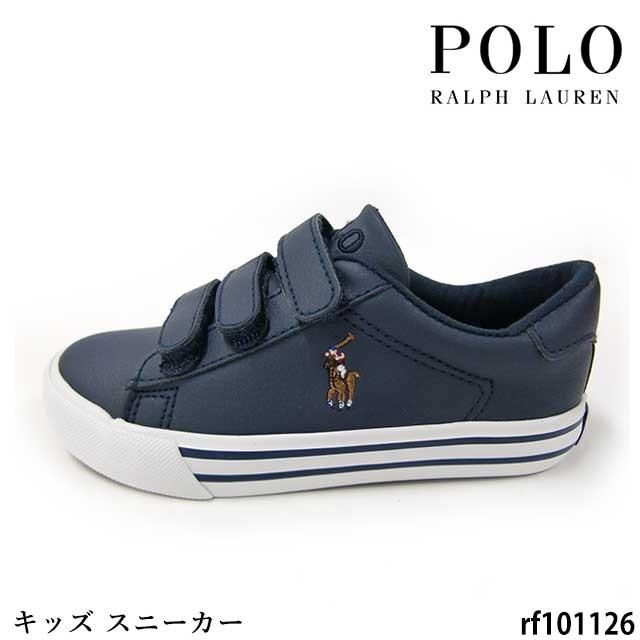 ポロラルフローレン キッズ 子供 スニーカー マジックテープ Polo Ralph Laurenrf Rf 合成皮革 ワンポイント ロゴ ネイビー Rf まめぞう 通販 Yahoo ショッピング