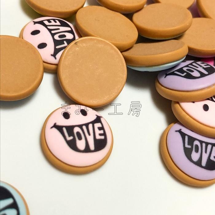 デコパーツ にこちゃん LOVE 21ミリ 1個 : まみー工房ヤフー 