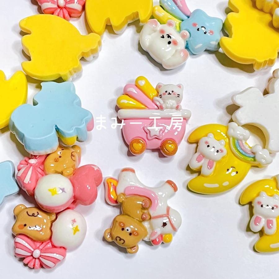 メルヘンゆめかわくまちゃん ⋆* ぬいぐるみ デコパーツ ゆめかわ くま メルヘン 1個 : まみー工房ヤフー