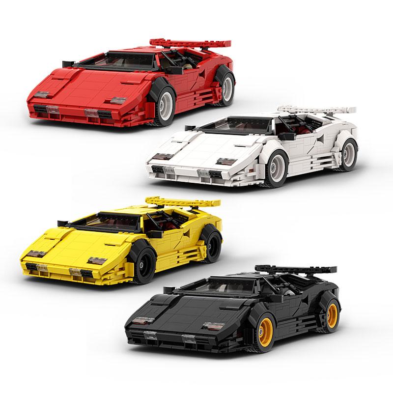 レゴ互換 テクニック ランボルギーニ カウンタック LP500タイプ 赤色