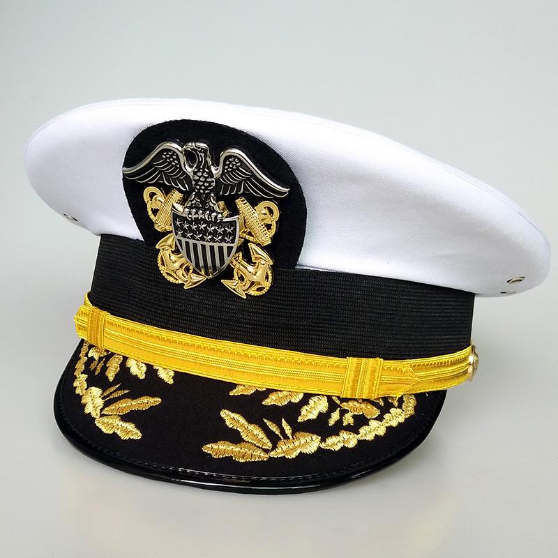 軍帽子 米国軍 米軍 海軍 将官 キャプテン 制帽 帽章付 アメリカ 軍帽子 米国軍 米軍 海軍 将官 キャプテン 制帽 帽章付 アメリカ