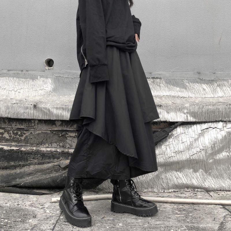 ✨美品 タマキニイメ ガウチョパンツ 切替 ウール アシンメトリー ロング ✨美品 タマキニイメ ガウチョパンツ 切替 ウール