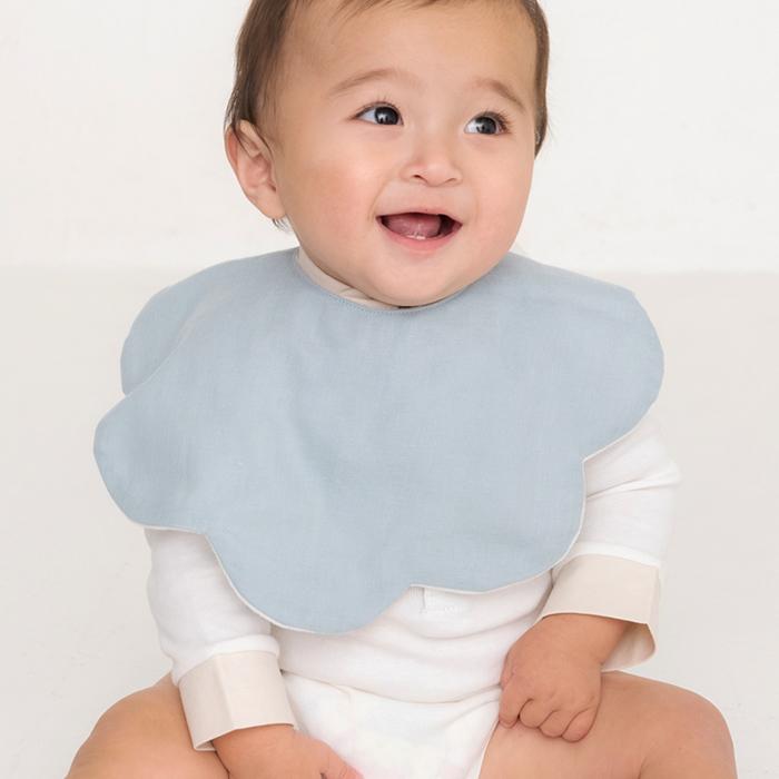 ベビー もこもこ天使スタイ 赤ちゃん よだれかけ 360度 スタイ ガーゼ